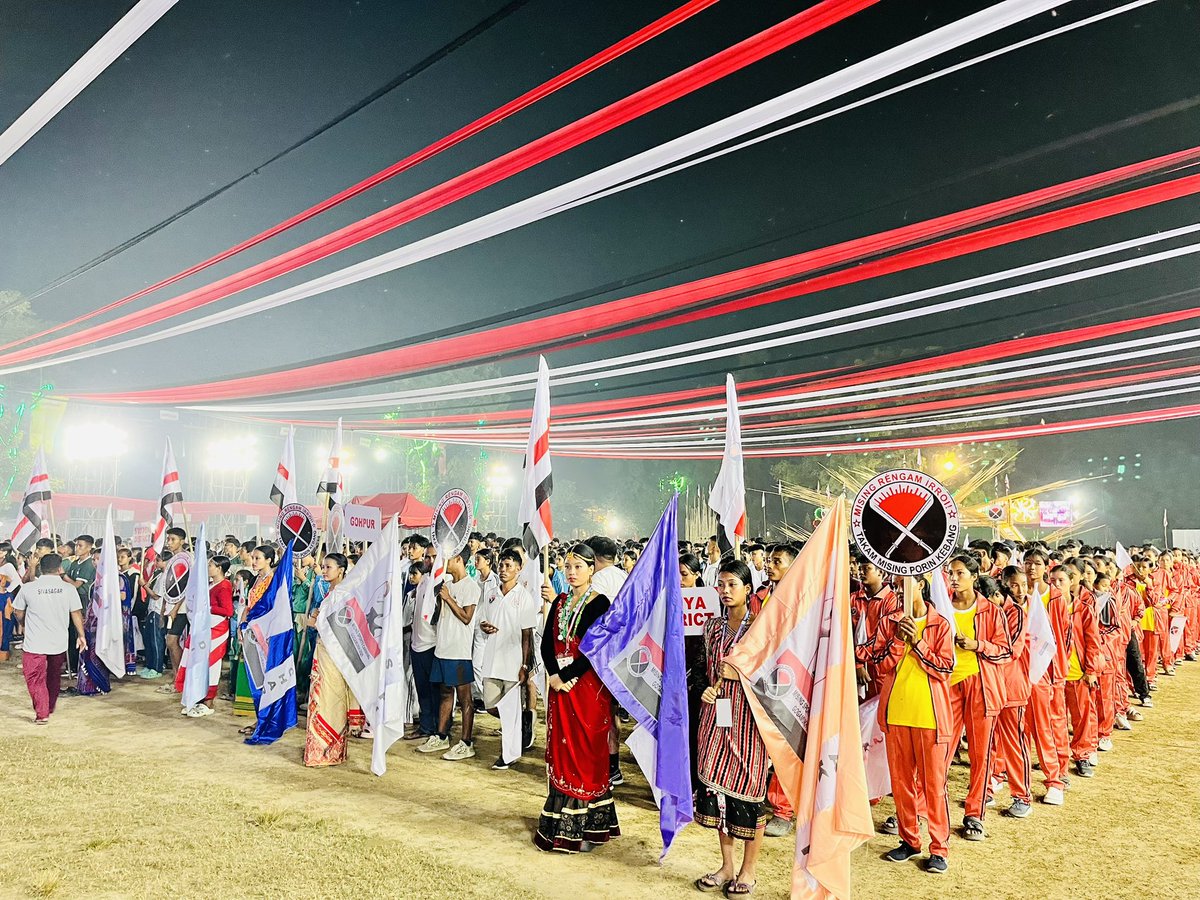 Reedeepjackdole's tweet photo. Opening Ceremony, 3rd Mising Sports Carnival Gogamukh - 2025 https://t.co/2qtt3MU8lK