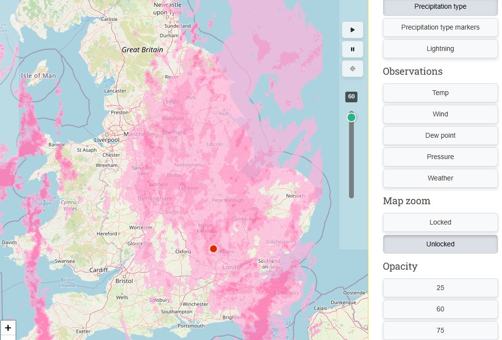 ❄️ UK blanketed by October snow! OK, not really… but our new precipitation type radar is ready for winter. It’s fully redeveloped and easy to tune — so it should keep getting better (if we get any snow to test it on!). Free and no login needed theweatheroutlook.com/twodata/uk-rai…