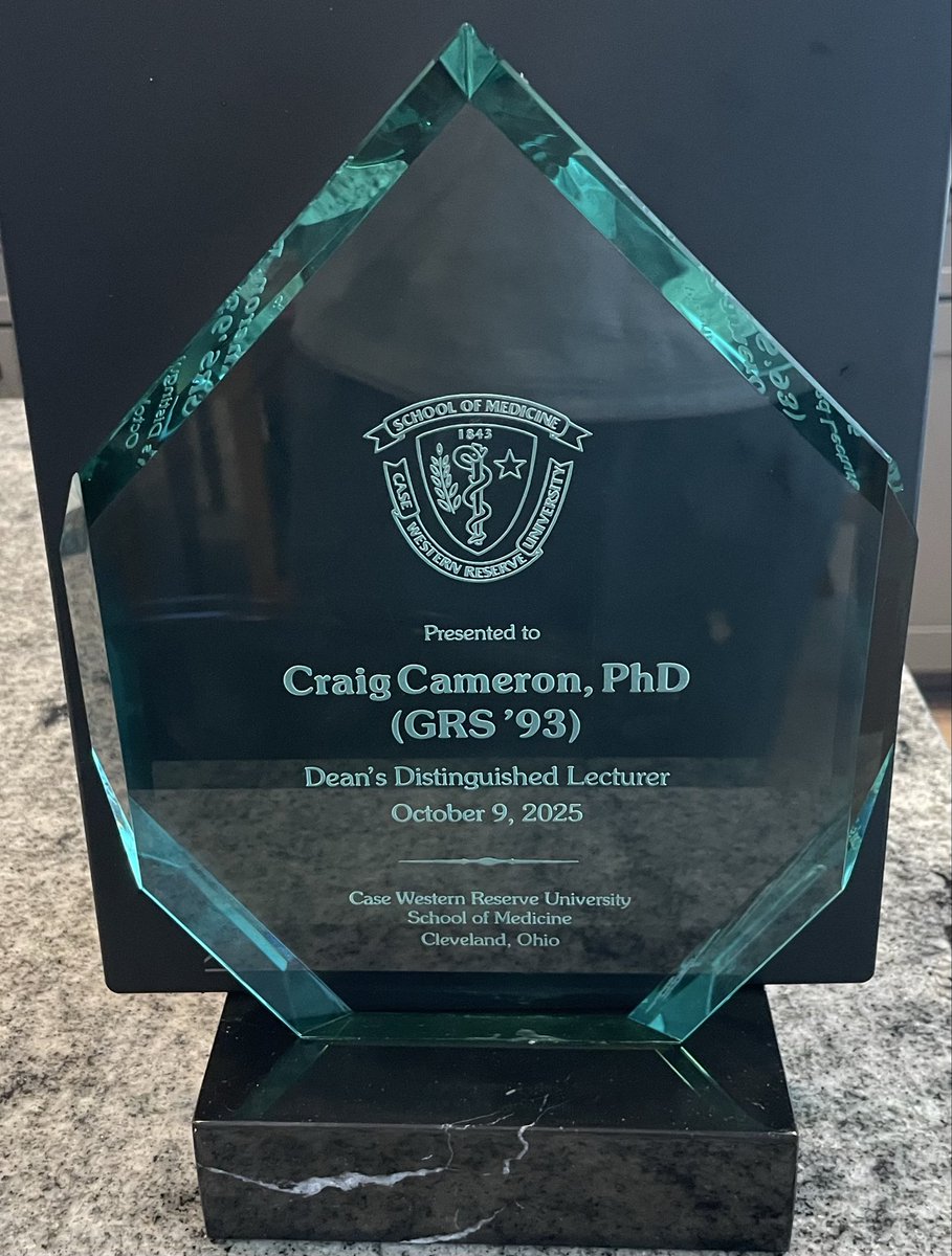 CameronLabUNC's tweet image. This came in the mail yesterday. Did not have an opportunity to post in real time during this event. It was a proud moment for me, because the training I received in the Biochemistry Department at CWRU SOM was a major contributor to making me the scientist I am today! ❤️