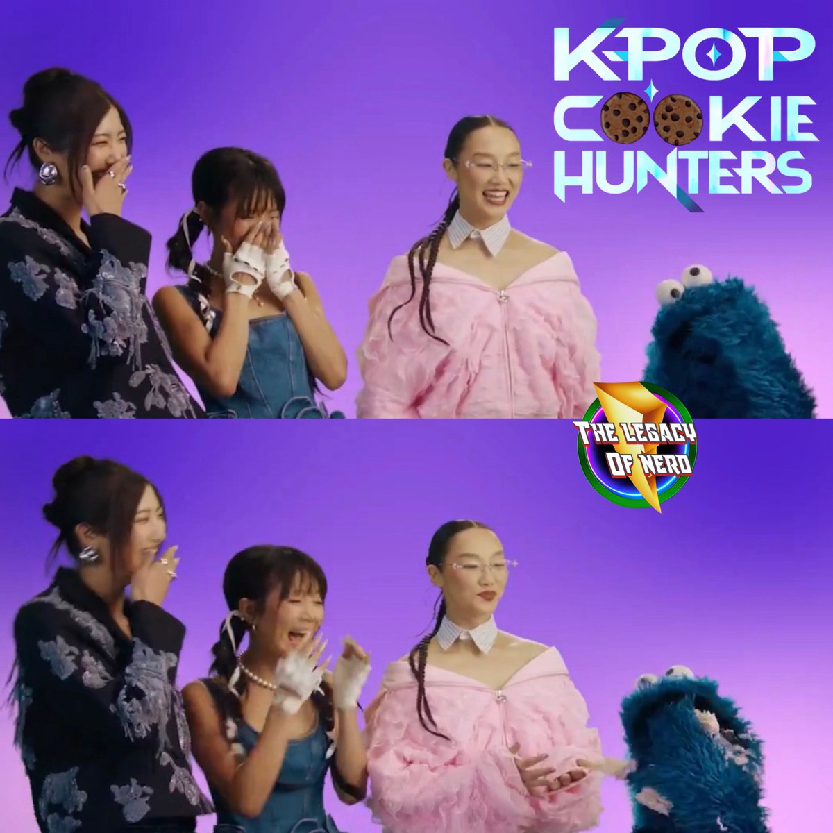 thelegacyofnerd's tweet image. KPop Demon Hunters Singing Voices on Sesame Street!
Cookie Monster has decided to join HUNTR/X as their 4th member and renamed the group ‘KPop Cookie Hunters’