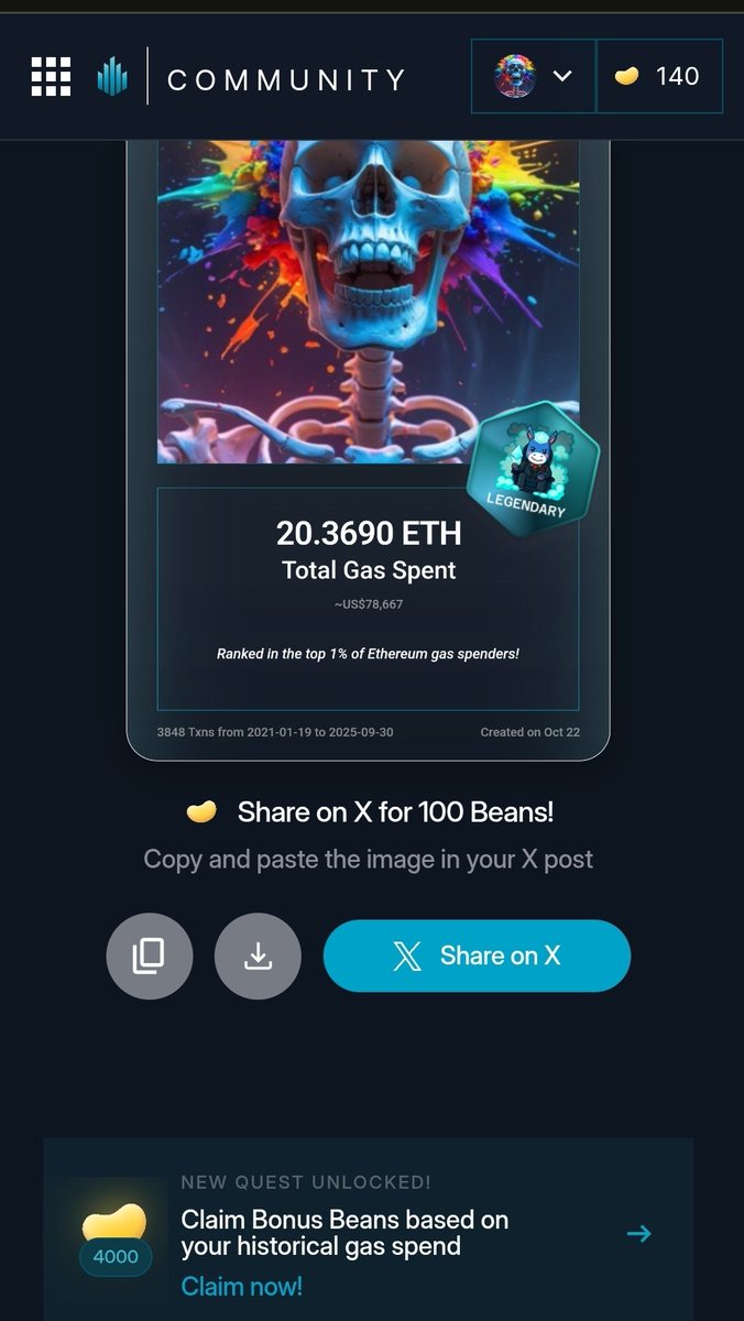 did anyone that can actually see my posts spend more than 20eth in gas?

😅👀