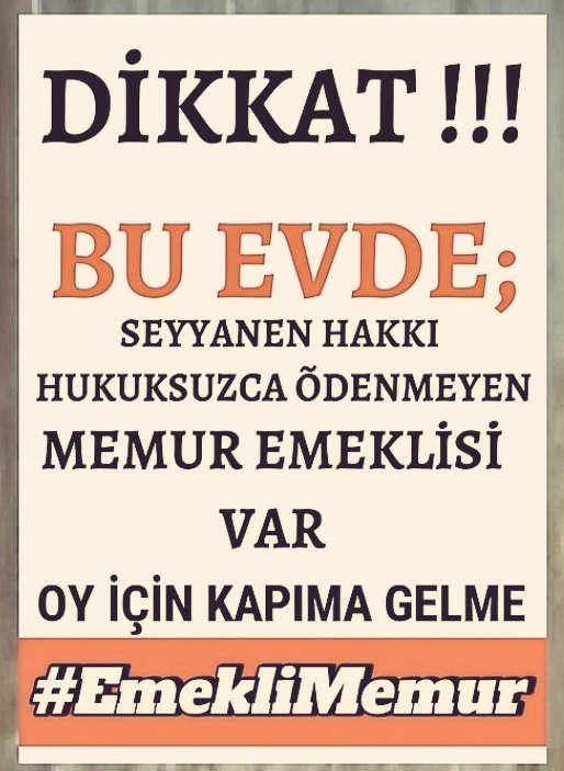 #EmekliMemur ların
 Kaygısına, Sıkıntısına 
<a href="/MHP_Bilgi/">MHP</a> 
<a href="/Akparti/">AK Parti</a> 
Sebep Oldunuz
<a href="/TBMMGenelKurulu/">TBMM Genel Kurulu</a> nda  Hukuksuz 375/40 KHK'yla 
Asker, Polis, Öğretmen, Sağlıkçı,  MemurEmeklilerini Sefalete Sürüklediniz
Sakın Kapımıza Gelmeyin‼️
Sizde #MemurEmeklisineAdalet YOK‼️ 
<a href="/MhpTbmmGrubu/">MHP TBMM Grubu #MHP</a>