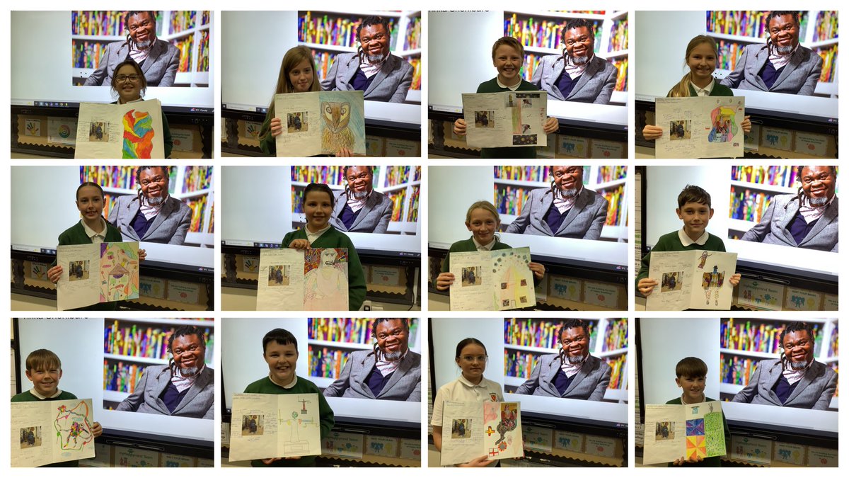 MrsJ_BJS's tweet photo. It’s lovely to see more amazing artwork in 6CJ this week. These awesome artists are very proud of their work and wanted to show everyone.

We were inspired by the gorgeous pieces from artist Yinka Shonibare and tried to create our own. 

@broadwayjuniors 
@SHONIBARESTUDIO https://t.co/qjnMcAS10H