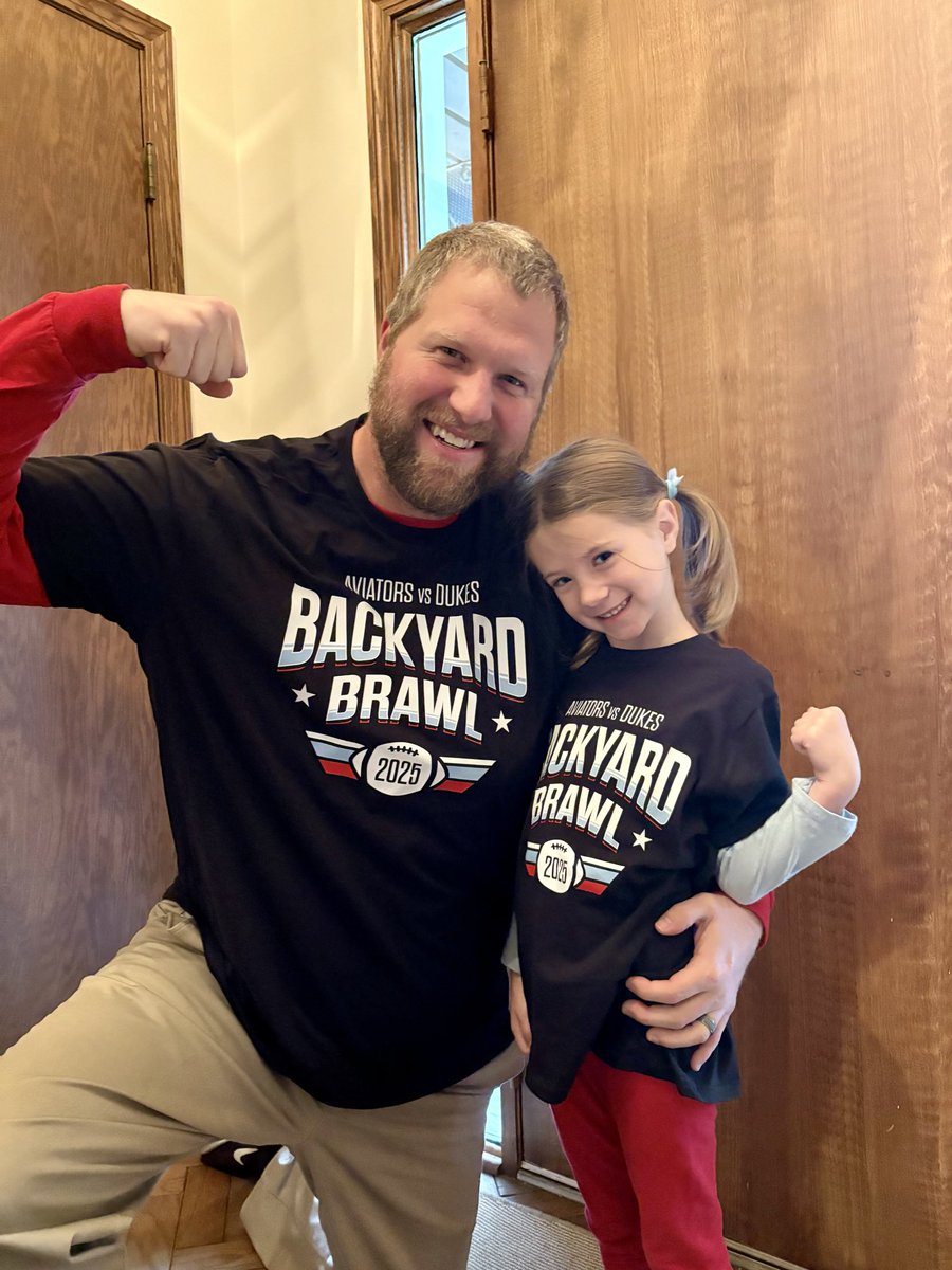 We’re ready for the big game tonight! Go Aviators! #BackyardBrawl