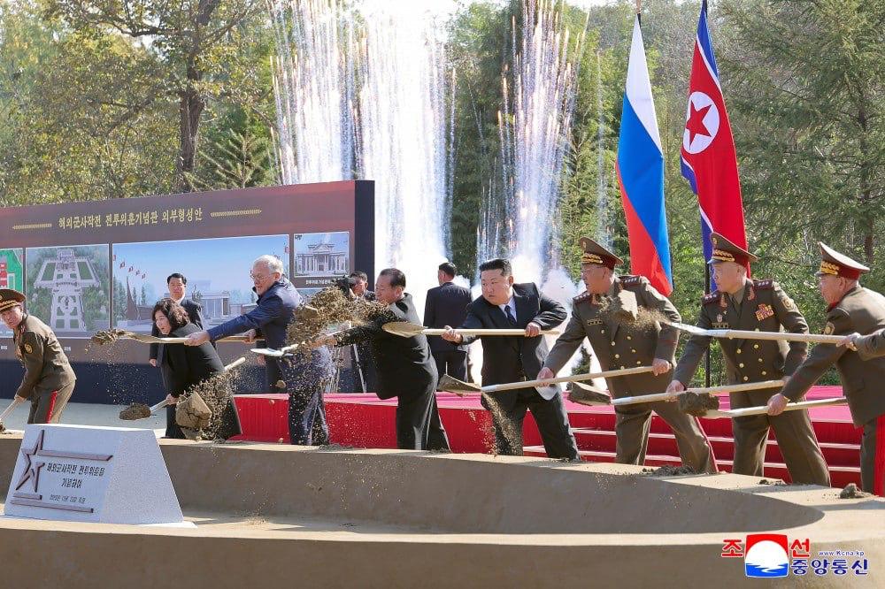 Lord Bebo (@mylordbebo) on Twitter photo 🇷🇺🇰🇵Construction of a museum in honor of North Korean soldiers who fought in the Kursk region has begun in Pyongyang
Kim Jong-un, Russian Ambassador to North Korea Alexander Matsegora, and embassy staff attended the ceremony
"This sacred journey marked the beginning of a new 🇷🇺🇰🇵Construction of a museum in honor of North Korean soldiers who fought in the Kursk region has begun in Pyongyang
Kim Jong-un, Russian Ambassador to North Korea Alexander Matsegora, and embassy staff attended the ceremony
"This sacred journey marked the beginning of a new