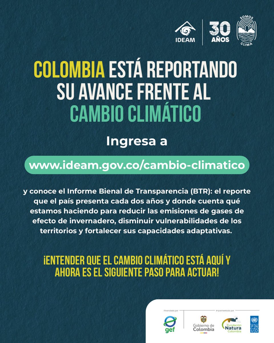 IDEAMColombia's tweet image. 🎬 También te invitamos a ver los videos animados del BTR Colombia disponibles en el canal de YouTube del #Ideam, donde descubrirás de forma sencilla cómo el país está reportando su progreso frente al cambio climático.
▶️ youtube.com/playlist?list=…
#SomosClima #DatosQueTransforman
