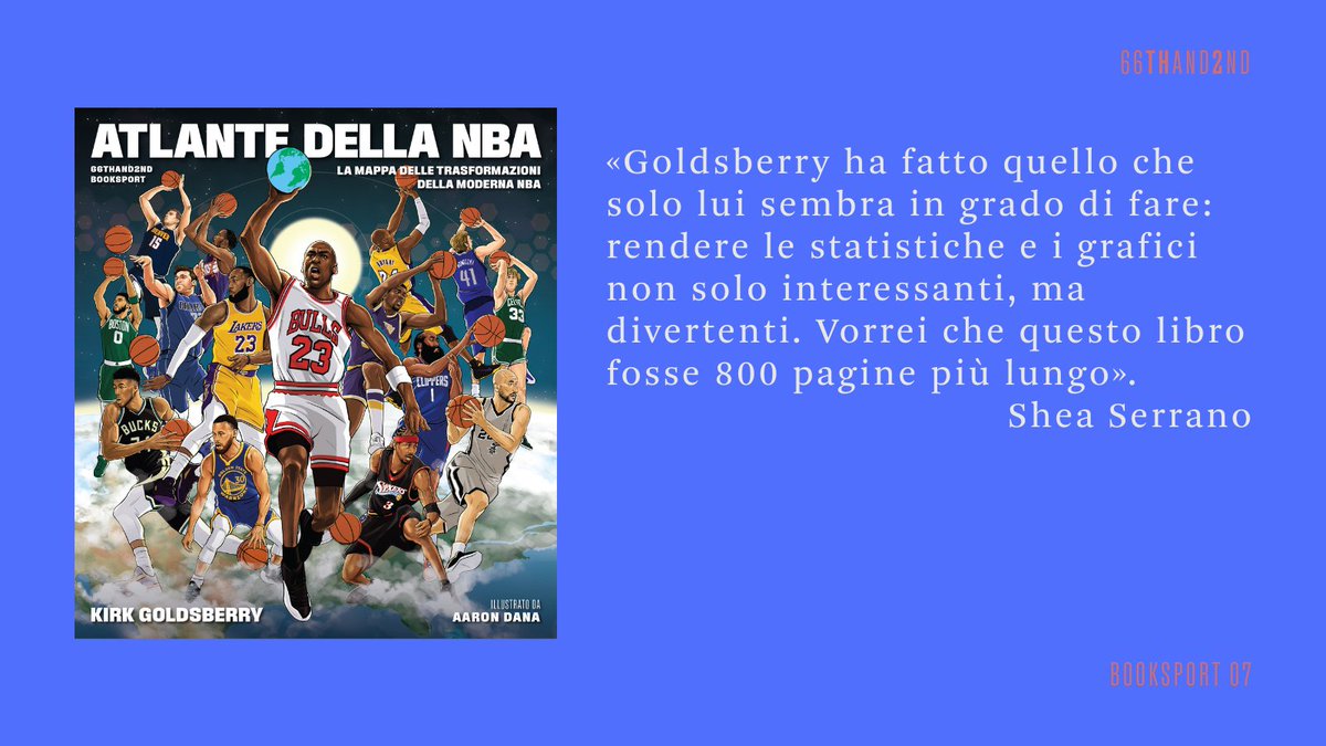 "Atlante della Nba. La mappa delle trasformazioni della Nba" di Kirk Goldsberry, da oggi in tutte le librerie.
Traduzione di Lorenzo Vetta.