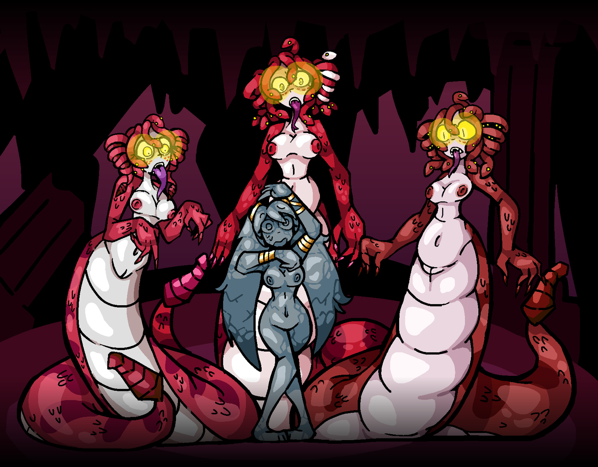 FattyDFearful's tweet photo. Triple Snek Teto: nsfw alt (miku and no miku)

Big fan of how I drew their bodies ngl. Should draw gorgs like this more often https://t.co/xfteyZgmvw