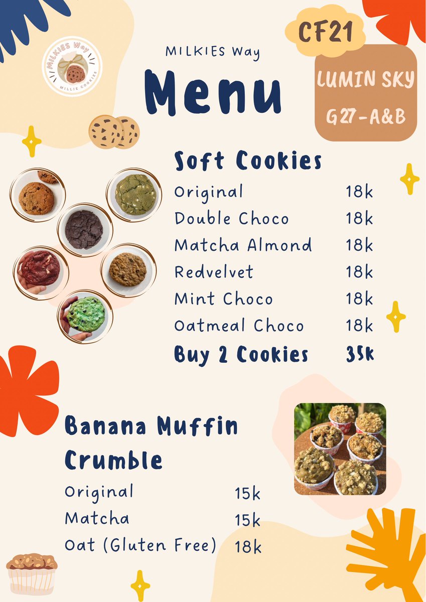 milkies_way's tweet photo. ✨ Pre-order MILKIES WAY udah dibuka untuk event COMIFURO 21! 🍪

Circle Table (Both Days) - LUMIN SKY G - 27 A &amp; B

Ayo buruan di order! Link Pre-Order CF21 ada disini:

https://t.co/E5eusr6kj4…

#comifuro #COMIFURO21 #ComifuroXXI #comifuro21catalogue #comifuro21catalog https://t.co/VLBAXMLpuB