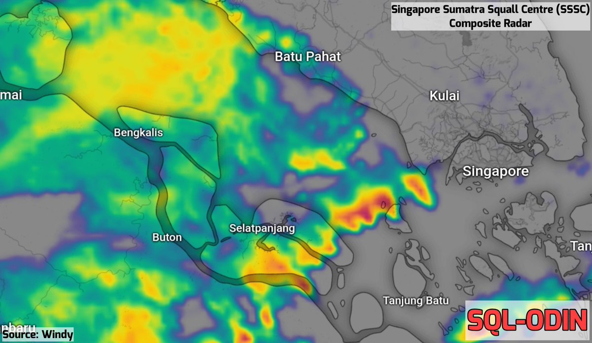 Squall Line Odin (SQL-51) over Straits of Malacca, to make landfall soon.  See it at https://t.co/wFycK7yX19 #Singapore #malaysia #indonesia  #SGWeather #metmalaysia #BMKG #SGFlood #Floods
