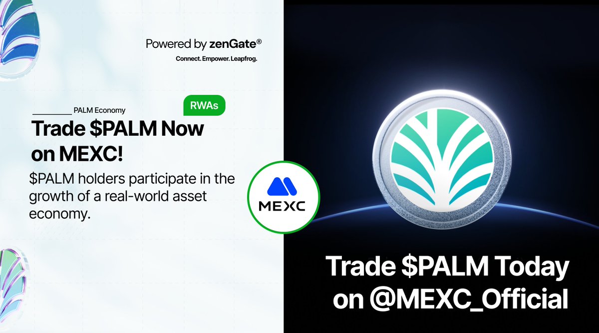 Purchase $PALM on <a href="/MEXC_Official/">MEXC</a> , a Top Global Exchange!

RWA tokens are heating up, and $PALM is leading the wave of real-world adoption on Cardano.

Don’t wait on the sidelines; position yourself now in the next big market trend. 
Link below ⬇👇