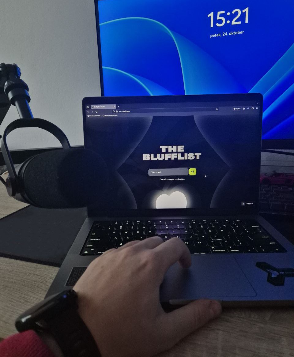 Demaux's tweet image. Pre-Launch Game by @official_bluff is dropping next week! (28/10)

Earn Blink Points. Position yourself for big $$$ flywheel and future rewards.

Built by the team behind Stake, Bet365, FanDuel with $17B+ in revenue now building for the players.

Ready up: bluff.com