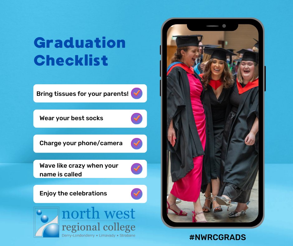 nwrc_college's tweet image. Graduation is just 5 days away!
Years of hard work, late nights, and big dreams have led to this moment.
Make sure you’re ready for your walk across the stage: cap, gown, confidence, and your biggest smile.
The countdown is on #AlmostThere #ClassOf2025