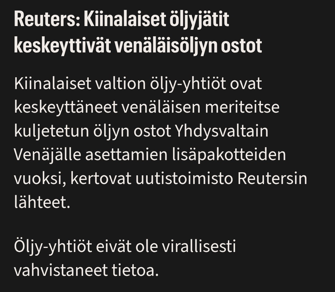 UkkoBamberg's tweet photo. Kiina hämmentää. #ukko #kiina #öljy #pakotteet https://t.co/ODWJa9d5KZ