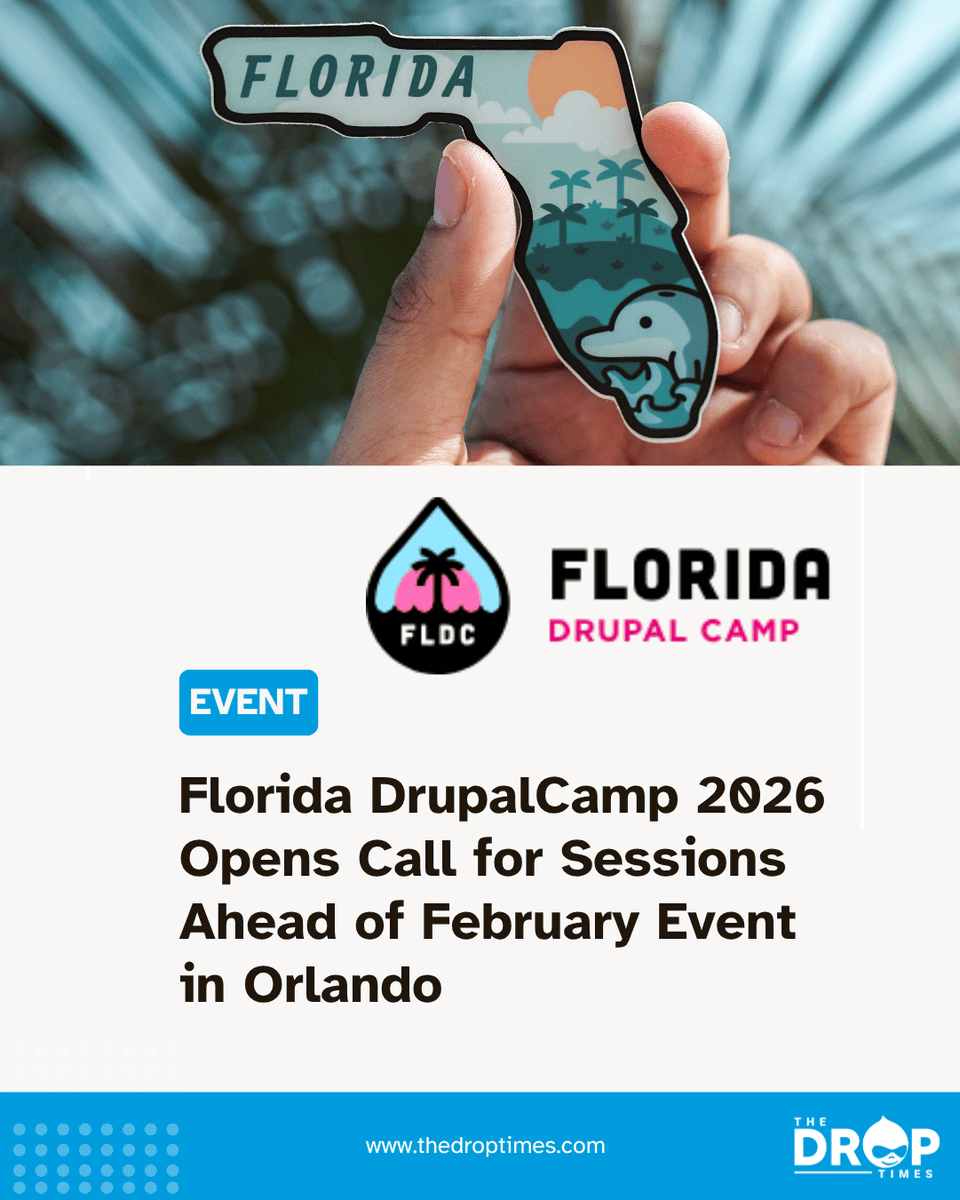 thedroptimes's tweet image. Session proposals are now open for @fldrupalcamp  2026 (Feb 20–22, Orlando)!
Topics: AI, Composer, DevOps, Accessibility & more.
Deadline: Dec 3. Mentorship available for new speakers.
🔗 bit.ly/3LqFMQd 
#DrupalCamp #DrupalCommunity #CallForSpeakers