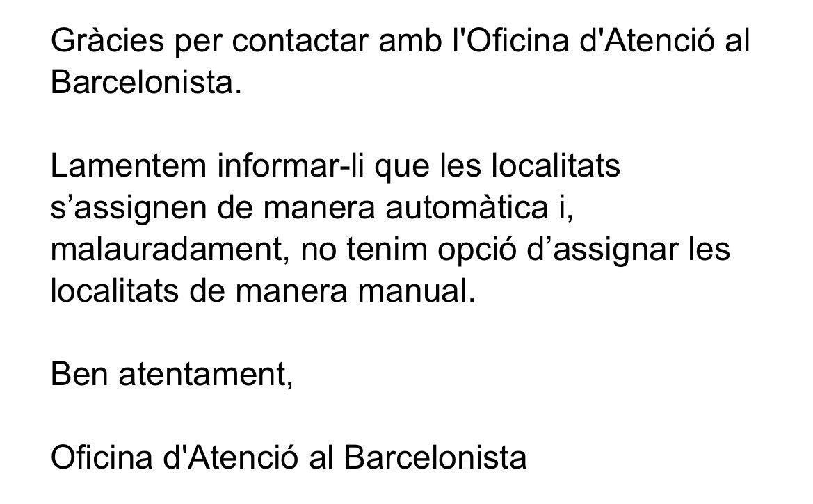 noemrallis's tweet photo. Compres entrades per veure el @FCBbasket al Palau i no pots ni seure a prop d’els teus amics/familiars. 

@palauresist @RobertBalaguer @fcbbasketnews https://t.co/ElwG7OxdFD