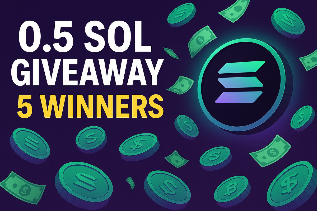 nomiiwif's tweet image. 🚨 0.5 $SOL GIVEAWAY — 5 WINNERS 🚨
Win 0.1 SOL each 💸
To enter:
1️⃣ Follow me
2️⃣ Like + RT
3️⃣ Tag 2 frens
📆 Ends in 48h. Let’s grow together 🚀
#Solana #CryptoGiveaway #Airdrop #SOL