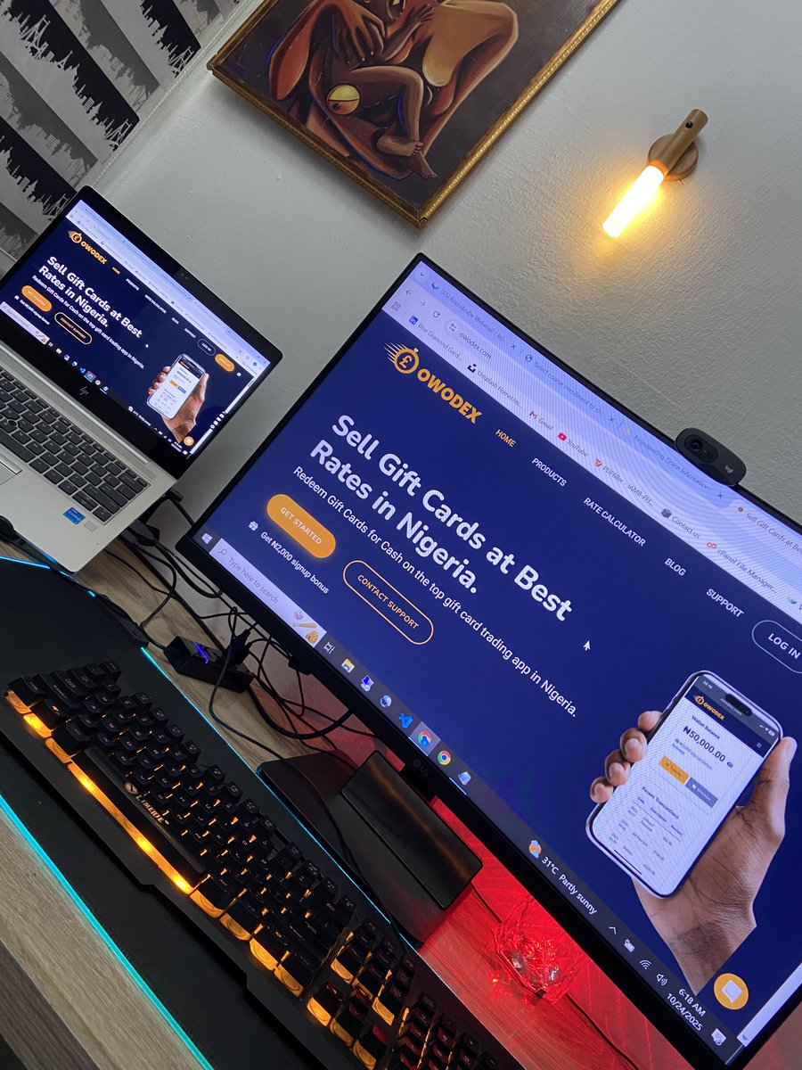webdesignerng's tweet image. Completed a revamp of a Gift Card trading platform.
Frontend: JavaScript & Bootstrap 🎨
Backend: Django 🐍