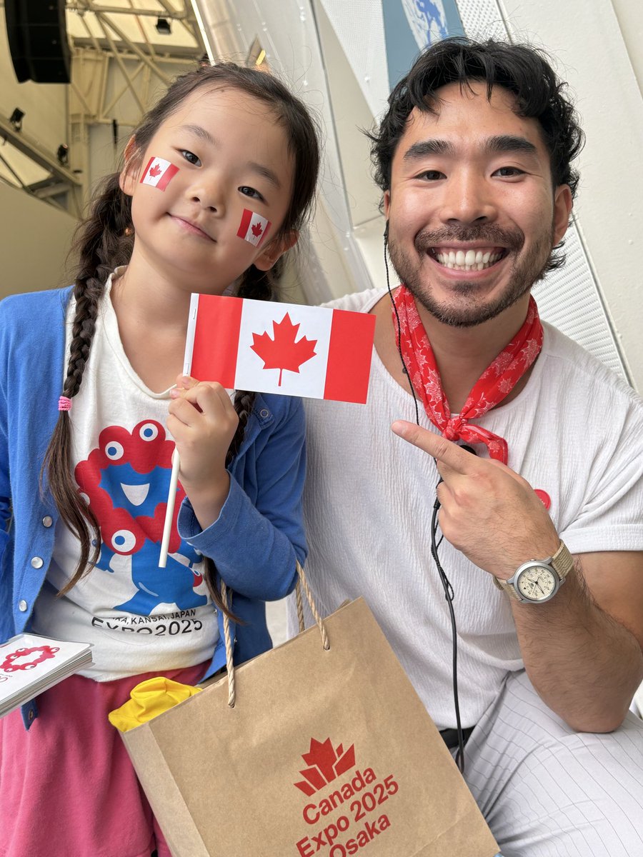p_takechanman's tweet photo. @CanadaExpo @expo2025_japan 温かく私と娘を迎え入れてくださったカナダパビリオンに感謝！！
最高の思い出です！
カナダLOVE！THE last is THE BEST !!
#EXPO2025 
#ShowYourCanada 
#EXPO2025Forever https://t.co/26zOV7ZIvr