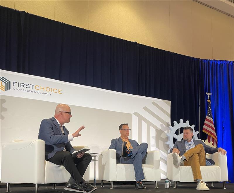 Chris Cline, Vice President, Sales – Alliance Partners, <a href="/AppliedSystems/">Applied Systems</a>, Chance Perry, Owner, <a href="/BeachInsLLC/">Beach Insurance</a>, and Nick Smith, Co-Founder, Blueprint Risk, unlock the roadmap to success at the FirstChoice In Motion Independent Agent Member Conference – from identifying high-impact