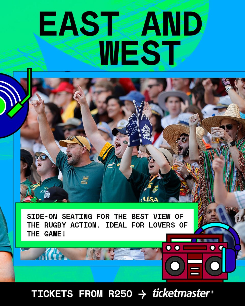 Whether you're after the party, the rugby action, or good clean family fun... choose the right seating zone for your vibe at the HSBC SVNS!🏉

🎟️ Tickets are now LIVE on TicketMaster, grab them while you can because #HSBCSVNSCPT is #ComingInHot 🔥: bit.ly/3WlT3fq