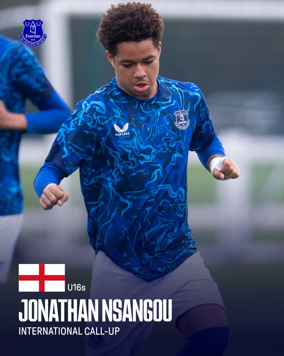 EvertonAcademy's tweet image. #EFCU18 forward Jonathan Nsangou has been called up to the @England Under-16s squad for their upcoming games against Wales, Türkiye and Portugal. 🏴