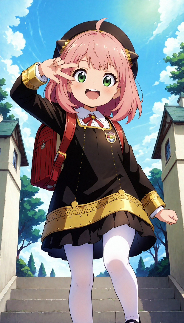 MoescapeAi's tweet image. Anya&apos;s first day of school!✌️ Images Created by [ 💜_Aki_Nanase_💜 ]
---
#moescapeai #anime  #aiイラスト少女 #aiアート #可愛い #ai彼女 #animewallpaper #phonewallpaper #anyaforger #spyfamily