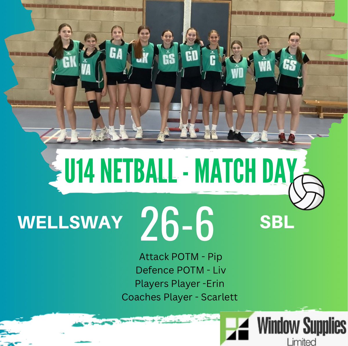 Amazing result from our U14 Netball team in their fixture vs SBL this week! They kept the intensity high whilst working through numerous rotations and combinations! Well done to Pip, Myla, Erin and Scarlett who were awarded POTM, PP and CP! 🏐💚🌟