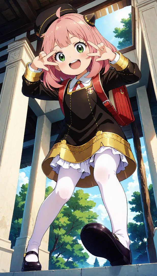 MoescapeAi's tweet image. Anya&apos;s first day of school!✌️ Images Created by [ 💜_Aki_Nanase_💜 ]
---
#moescapeai #anime  #aiイラスト少女 #aiアート #可愛い #ai彼女 #animewallpaper #phonewallpaper #anyaforger #spyfamily