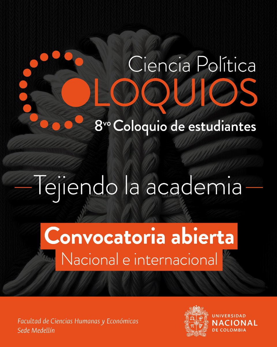 AinkaaRevista's tweet photo. Te invitamos al 8vo Coloquio de Estudiantes de Ciencia Política.

Si eres estudiante de Ciencia Política o de carreras afines, esta es tu oportunidad para compartir tus avances de investigación o trabajos académicos.
 
📩 Formulario de inscripción:https://t.co/owYgTyx9qb https://t.co/5RVfvo9lGT