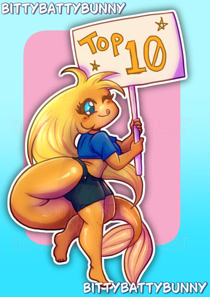 My friend BittyBattyBunny gave Merffy her colors, so she’s ready for primetime! Very excited to use her more in the future. Thanks to everyone who has put up with my OC posts thus far. She changes her size depending how stated she is, so chibi and fat forms will be plentiful!