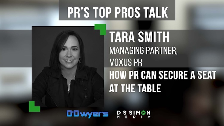 odwyerpr's tweet image. On the PR’s Top Pros Talk podcast, Doug Simon, CEO of @DSSimonMedia, spoke with Tara Smith, Managing Partner at @VoxusPR, about the strategies that help communicators rise to influential business leaders  odwpr.us/4ozQmCY