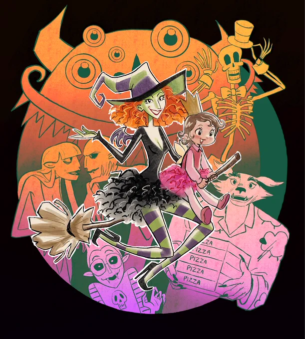 Happy Halloween!! Wanted to do a tribute to my favorite Halloween special growing up: Scary Godmother!! I tried to combine the styles of the film, the original comic, and my own style!! It has a very special place in my heart and always will.