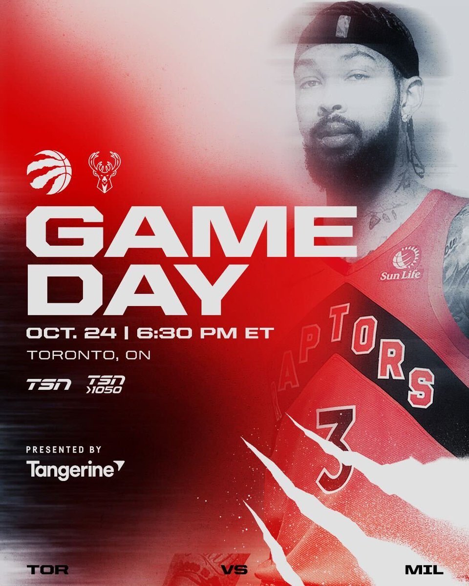 Home Opener tonight, LET’S GO 🔥

It's <a href="/TangerineHoops/">TangerineHoops</a> Raptors Game Day

⌚: 6:30pm
📺: <a href="/TSN_Sports/">TSN</a> 
📻: <a href="/TSN1050Radio/">TSN 1050 Toronto</a>