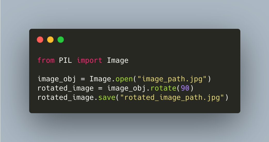 driscollis's tweet image. How to rotate an image with 4️⃣ lines of #Python code! 🐍🔥