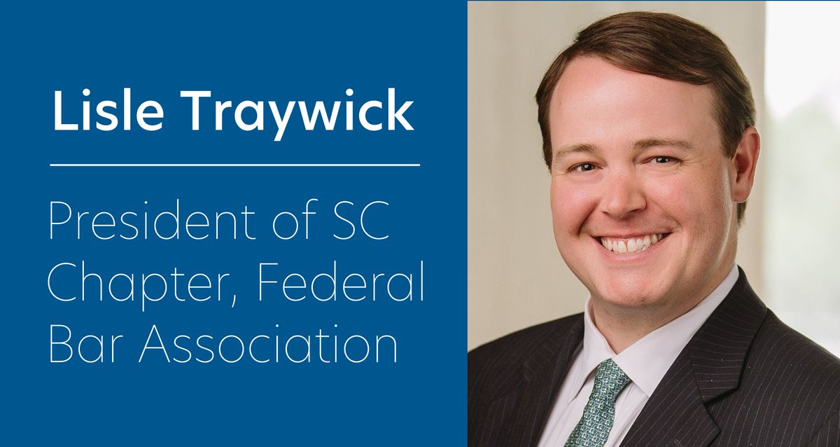 Congratulations to RG partner Lisle Traywick, who was sworn in today as the 2025–2026 President of the South Carolina Chapter of the Federal Bar Association!

Read more here: bit.ly/4oz2lkc
