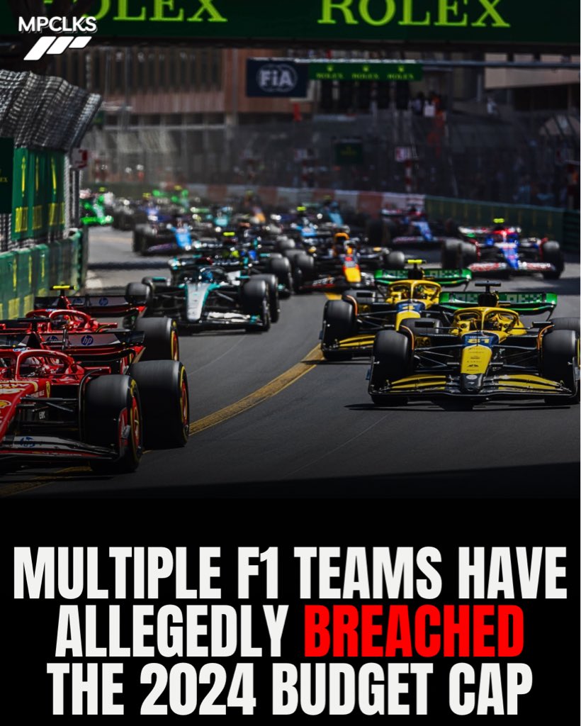 MotorspoClicks's tweet photo. 🚨NEWS: Mulitple Formula 1 teams have allegedly breached the budget cap of the 2024 season.
It is said by the rumours that one team had a serious infraction, going well over the budget cap (135 milion dollars).
#F1 #FIA #Budgetcap https://t.co/SVffAXYyZw