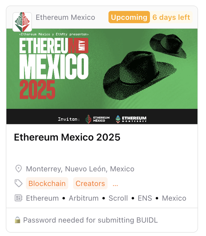 DoraHacks's tweet image. A lot of #Ethereum community hackathons around the world ran on DoraHacks.io. Many of them are great, and more are coming! We’re excited to see more Ethereum communities use DoraHacks and BUIDL AI tools in Q4.