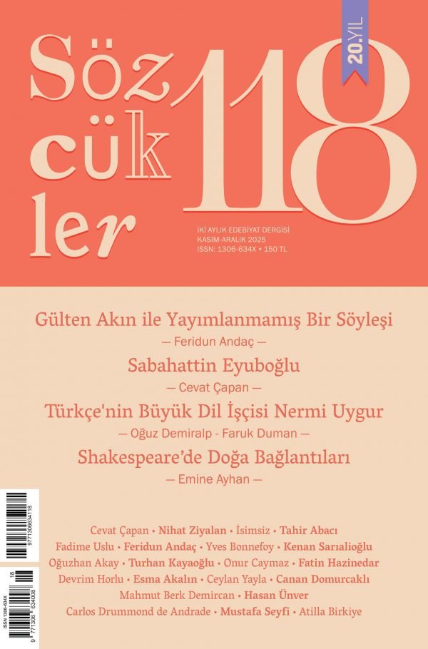 Sözcükler'de bir şiir... Yeni sayıda.
Hâlâ bir heyecan bir dergide şiirinin olması. Ne güzel...

<a href="/DergiSozcukler/">Sözcükler Dergisi</a> 'in yeni sayısını kaçırmayın, taze sıcacık ekmek gibi.

Ben buralarda nerede bulacaksam...