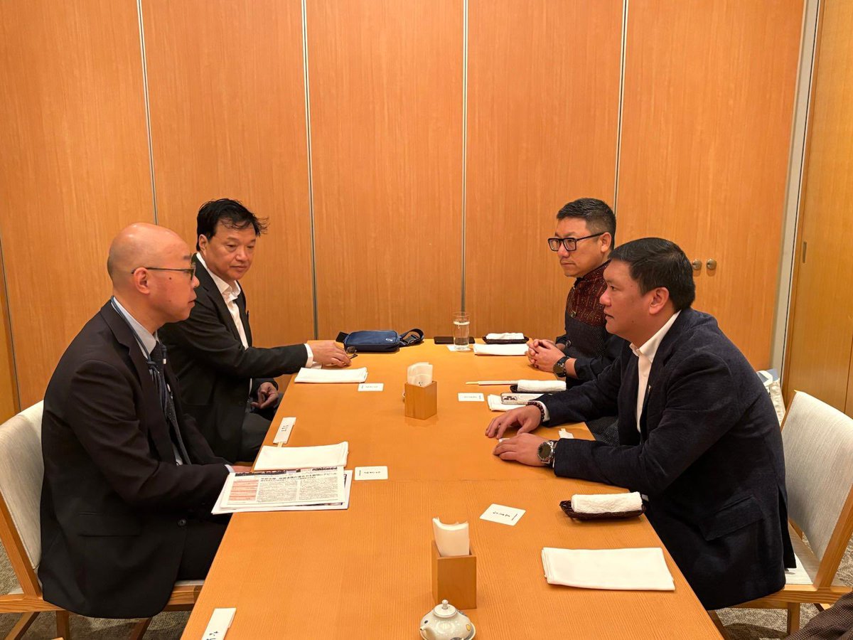 Met Mr. Hiroshi Tanimura-san, Executive Director, JATA, along with Hon’ble CM Shri Pema Khandu Ji.
Discussed strengthening tourism &amp; hospitality ties between Japan and Arunachal Pradesh for mutual growth and cultural exchange. #viksitarunachal 
#indojapan