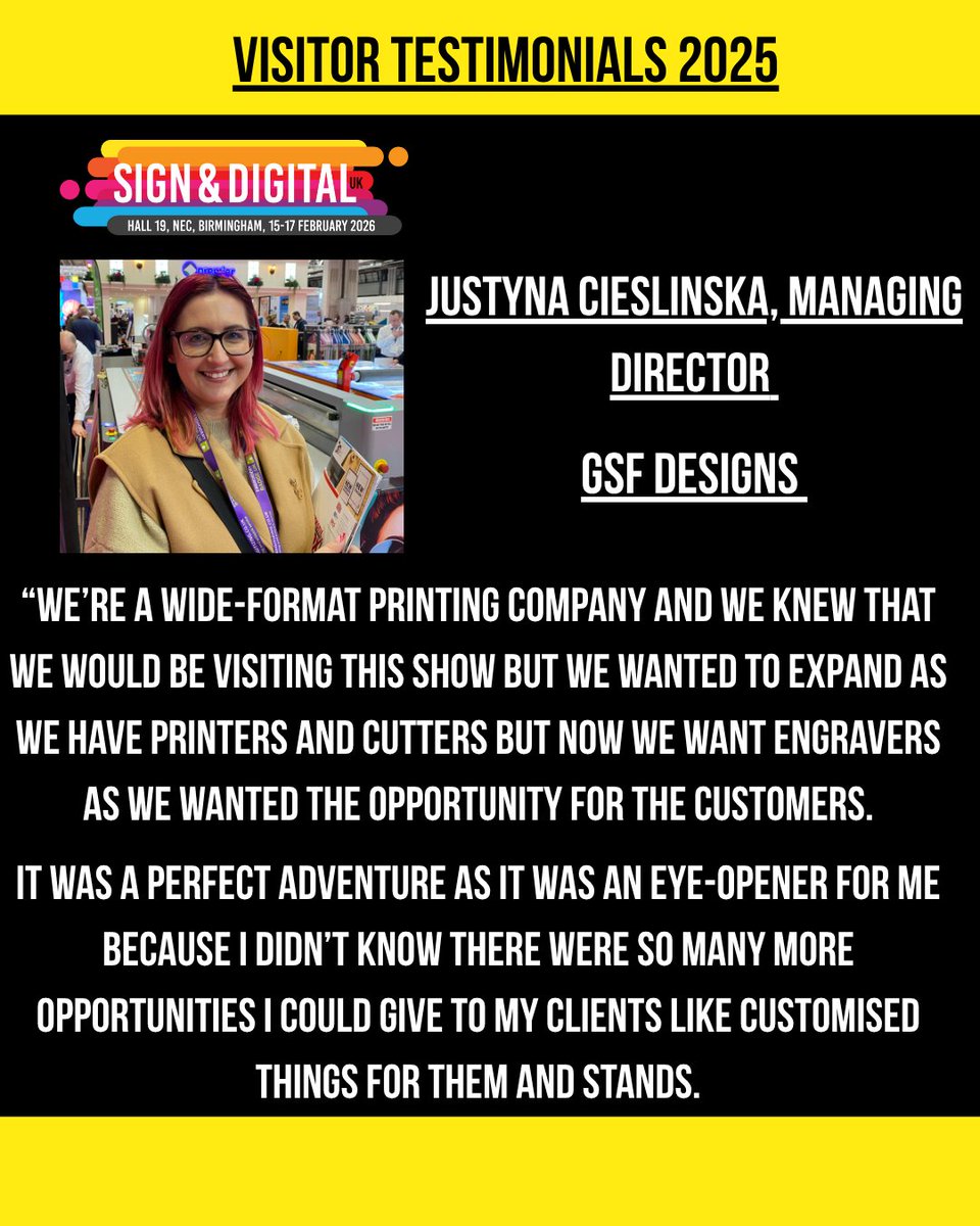 Signanddigital's tweet image. 🗣💬Wondering what to expect at SDUK 2026?!

See what our 2025 visitors had to say! If you thought that was impressive, wait until you see what SDUK 2026 is set to be bringing👀

#signanddigital #signanddigitalUK2026 #SDUK2026