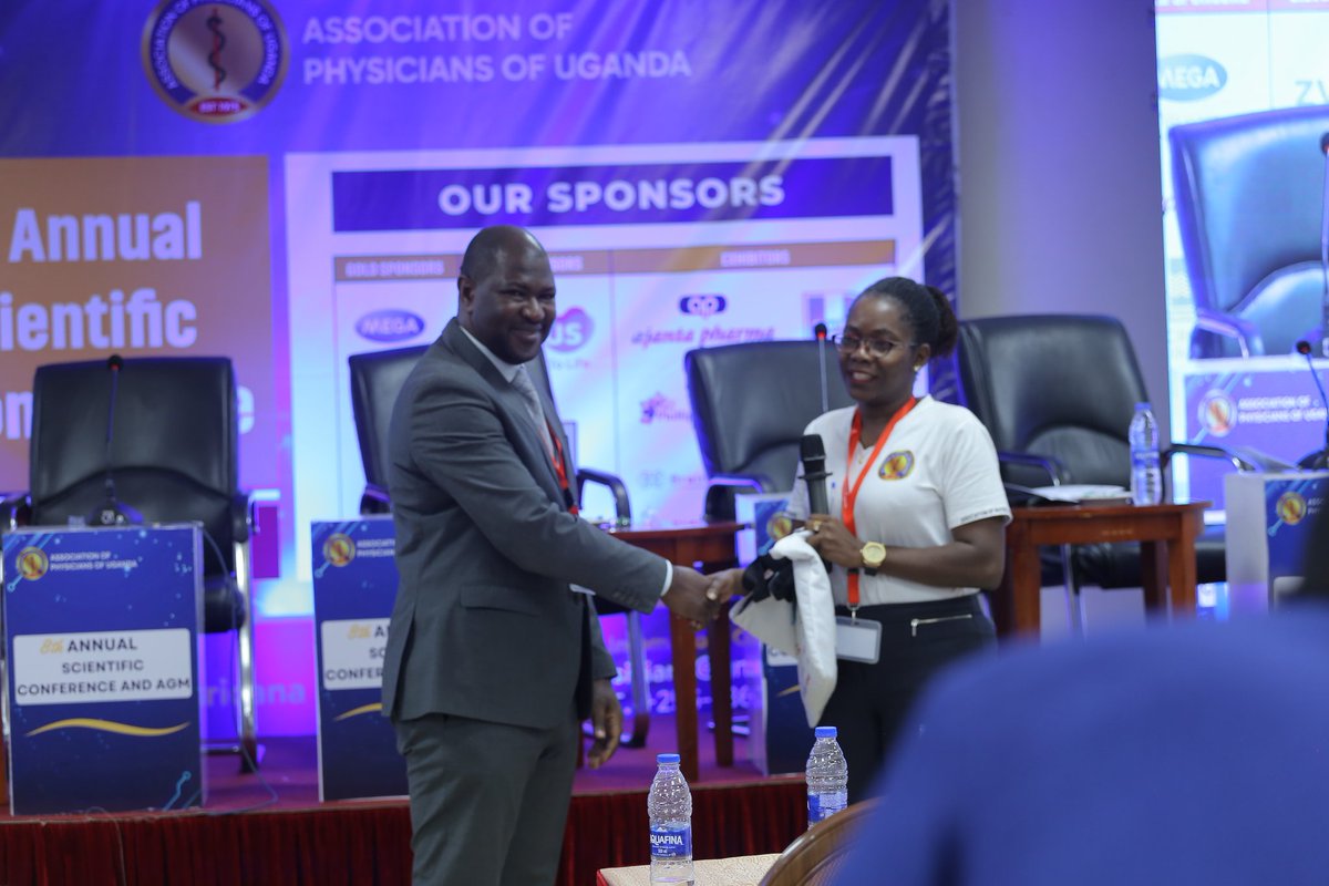 UgandaPhysician's tweet photo. Earlier today: Keynote Address by Dr. @BahatungireR: Neurology Training in Resource-limited settings.
Dr. Rony made a call to scientists to do research not just for more publications but to inform policy and create solutions to existing healthcare problems.
#APU_Conference https://t.co/6Vq8r77X7F