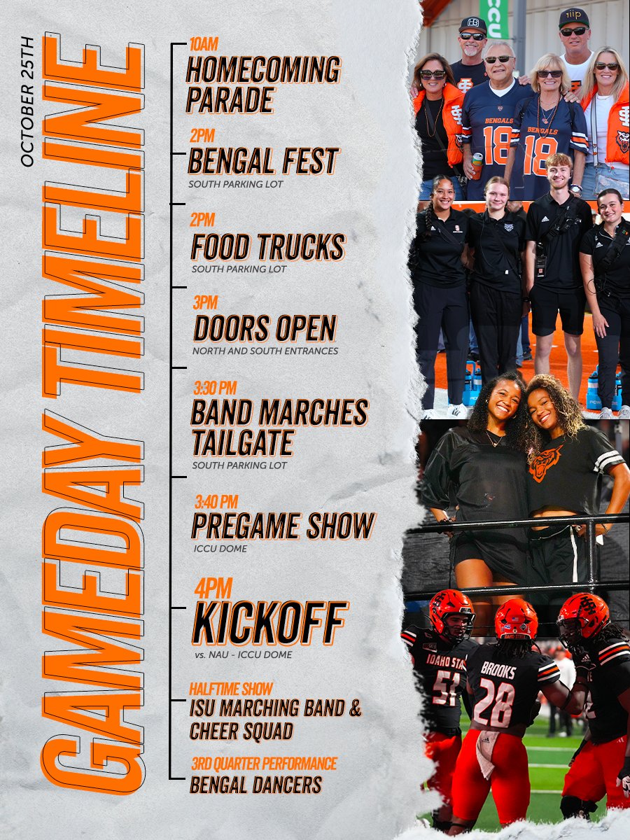 Saturday Schedule 🏈

SHOW UP &amp; GET LOUD ‼️