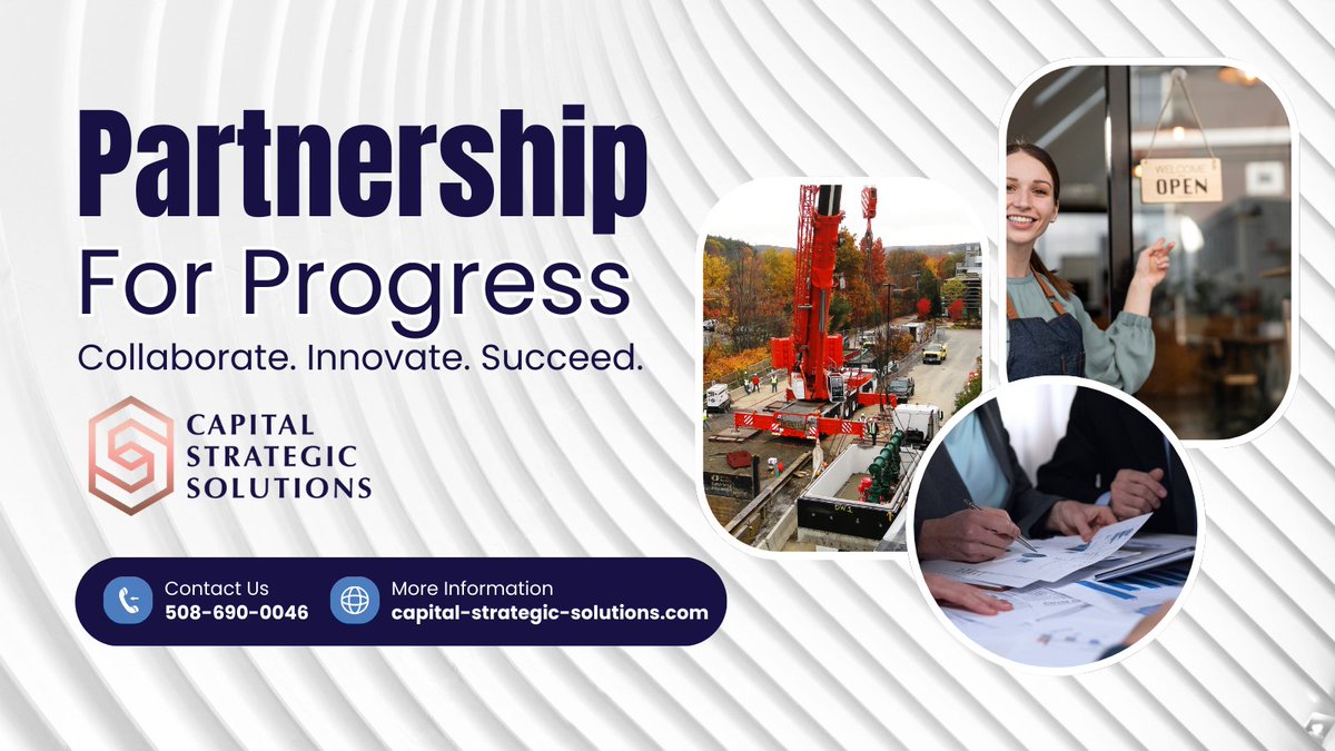 CSS_Mass's tweet image. 💼 Partnership for Progress
Collaboration drives success. We work with businesses, municipalities, and organizations to create customized solutions that deliver results. 
ow.ly/OsA550VemVi 
#Partnership #Collaboration