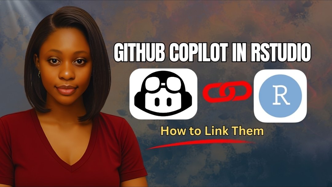 pacificomfort's tweet photo. Are you a student, researcher, or data analyst that codes in R? Watch this video to learn how to link github copilot in Rstudio for auto completion of codes🥰

https://t.co/dfF4aZbPOi

#rprogramminglanguage
#Coding
#Rstudio
#github_copilot 
#GitHub https://t.co/EAj7x9qNd6