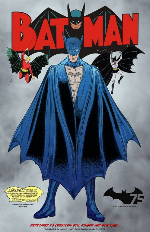 macandtrouble's tweet image. Today, October 24 is the birthday of Bob Kane, who along with Bill Finger created Batman and his supporting cast !
I did this print for a convention for Batman&apos;s anniversary -it shows both Bill Finger&apos;s and Bob Kane&apos;s versions of Batman !

#batman #BillFinger #BobKane #comics #DC