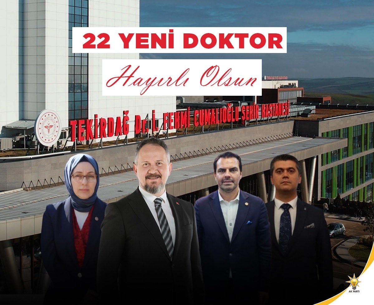 Birlikte çalıştık, birlikte başardık!

Sağlıkta Güçlü Türkiye, Güçlü Tekirdağ!

Cumhurbaşkanımız Sayın Recep Tayyip Erdoğan’ın liderliğinde,
“İnsanı yaşat ki devlet yaşasın” anlayışıyla sağlıkta dönüşüm hamlemiz kararlılıkla sürüyor.

Sağlık Bakanlığımızın 125. Dönem Devlet