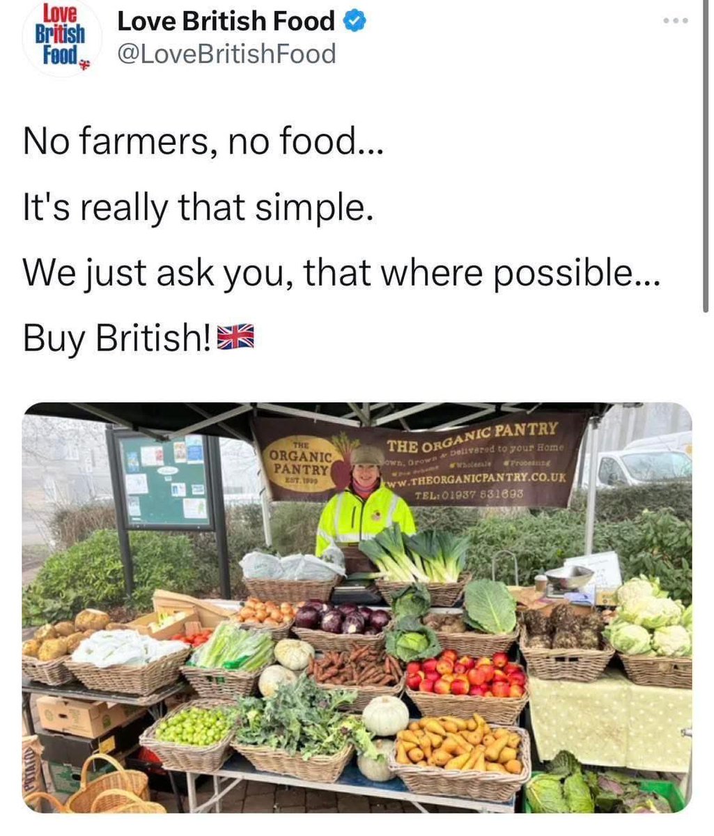 Always buy British when you can! Back your local farmers’ market and farm shop 🇬🇧🛒