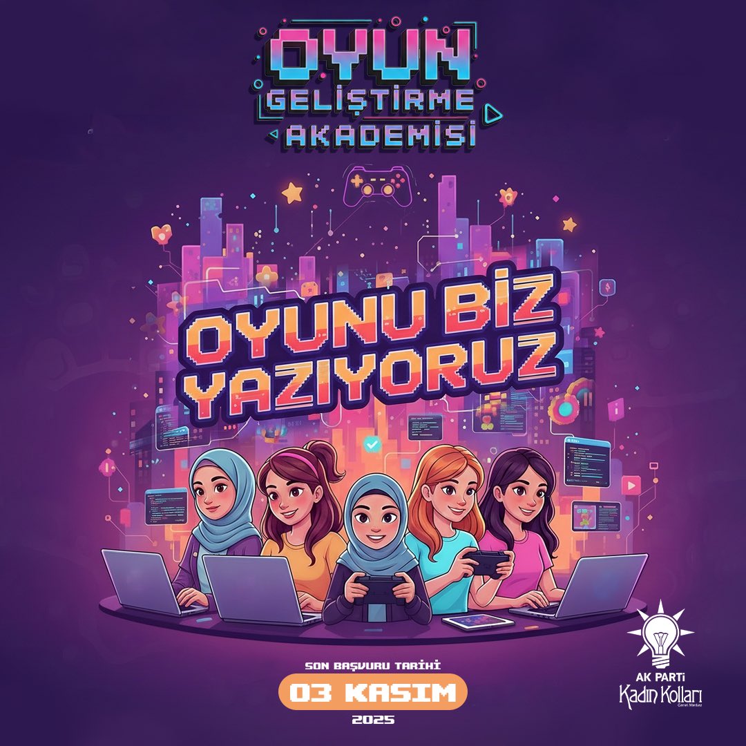 Oyunu biz yazıyoruz! 😎

Kodlamayı ve oyun geliştirmeyi öğrenmek isteyen tüm genç kadınların buluştuğu “Oyun Geliştirme Akademisi” başlıyor!

Akademide; 4 aylık kapsamlı eğitim sürecinde oyun tasarımından kodlamaya, hikâye yazımından karakter oluşturmaya kadar her aşamayı