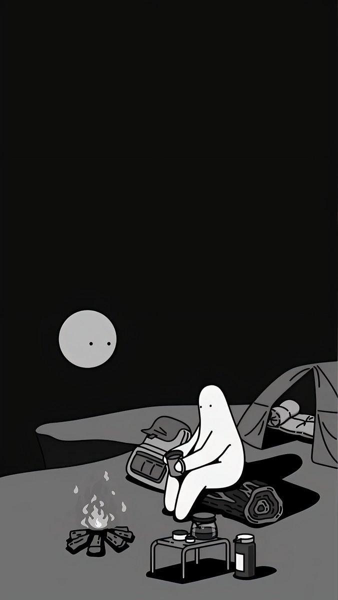 Leonard18_X's tweet image. &quot;Ghostly campfires and midnight tales 👻🔥 #SpookyNights #CampfireGhost&quot;